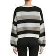 thumbnail image 4 of Dreamers by Debut Womens Rainbow Pullover Long Sleeve Sweater, 4 of 5
