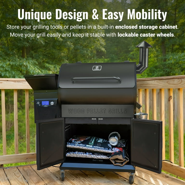 Z GRILLS Flagship 697 Sq.in Wood Pellet Grill & Smoker, 8-in-1 BBQ