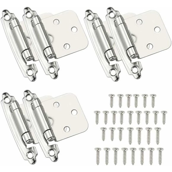 Pcs Door Hinge Self Closing Hinge Cold Rolled Steel Material Spring Hinge with Damper for Door Closet Shoe Cabinet Bookcase Wine Cellar