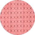 thumbnail image 1 of Ahgly Company Machine Washable Indoor Round Abstract Red Modern Area Rugs, 3' Round, 1 of 4