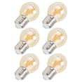 thumbnail image 3 of 6 bombillas LED vintage G45 doradas con base E27 para decoración del hogar, 6 W, luz cálida., 3 of 14