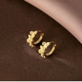 thumbnail image 5 of Sterling Silver Flower Small Hoop Earrings for Women Teens Flower Hoop Earrings Huggie, 5 of 11