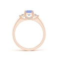 thumbnail image 2 of Angara Natural 0.75 Ct. Tanzanite with Diamond Classic Ring in 14K Rose Gold for Women (Ring Size: 8.5), 2 of 9
