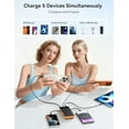 thumbnail image 2 of Portable Charger 32000mAh, 22.5W C 3.0 PD 20W Smart LED Display Fast Charging Built in Cables Power Bank, External Battery Pack Charge 5 Devices Compatible with Cellphones (Orange), 2 of 5