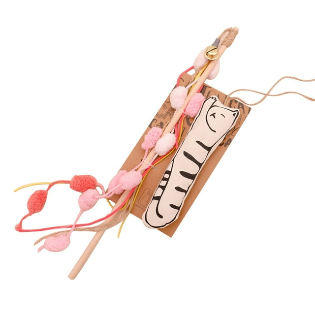 3PCS Cat Wand Set Interactive Funny Tassel Kitten Wand with Cat Teaser Refill