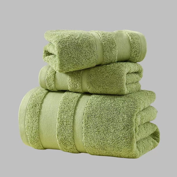 Xiao Hua 2 paños suaves, verdes, 140*70cm - Toallas faciales de algodón para baño, paños absorbentes para rostro y cuerpo.