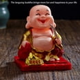 thumbnail image 3 of Estatuilla De Buda Solar, Estatua De Buda ABS Con Energía Solar Para Sacudir La Mano, Para Decoración De Escritorio De Coche, Oficina En Casa, 3 of 7