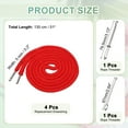 thumbnail image 2 of Cuerdas de Cordón de 51 Pulgadas Uxcell, 4pcs Cuerdas de Reemplazo con 2pcs Enhebradores Fáciles para Pantalones Cortos, Chaquetas, Abrigos, Pantalones de Chándal, Sudaderas, Rojo, 2 of 6
