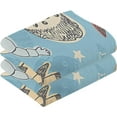 thumbnail image 2 of GZHJMY Space Rockets Hand Towels Set of 2, Highly Absorbent Soft Cotton Face Towels Bathroom Decorative Towel for Beach Gym Spa Shower, 16x28In Washcloths, 2 of 7