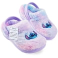 thumbnail image 1 of Zuecos de Piel Sintética Disney Stitch para Niñas en Morado, 1 of 6