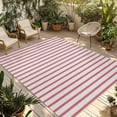 thumbnail image 2 of Outdoor Rug 3x5 ft Red Vintage Striped Waterproof Outdoor Patio Rug Mat Non Slip Outside Area Rugs Carpet for RV,Camping,Porch,Deck,Pool,Balconybackyard,Abstract Modern Geometric Art, 2 of 9