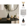 thumbnail image 5 of Ceramic Two-Tone Vase for Living Room Decor and Home Accents - Decorative Flower Vase for Room, Bedroom, or Office Decor - Ideal for House and Table Decor Displays - 7", Brown & Black, 5 of 12
