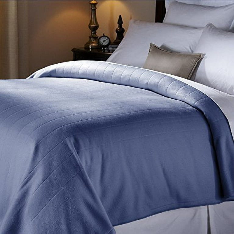 Sunbeam Comfort Single Quilted Fleece Heated Blanket with EasySet Pro Controller Twin Lagoon Walmart