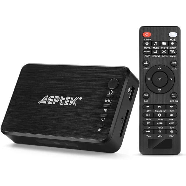 AGPTEK 1080P Media Player Leer unidad USB / tarjeta SD con s AGPTEK AGPTEK