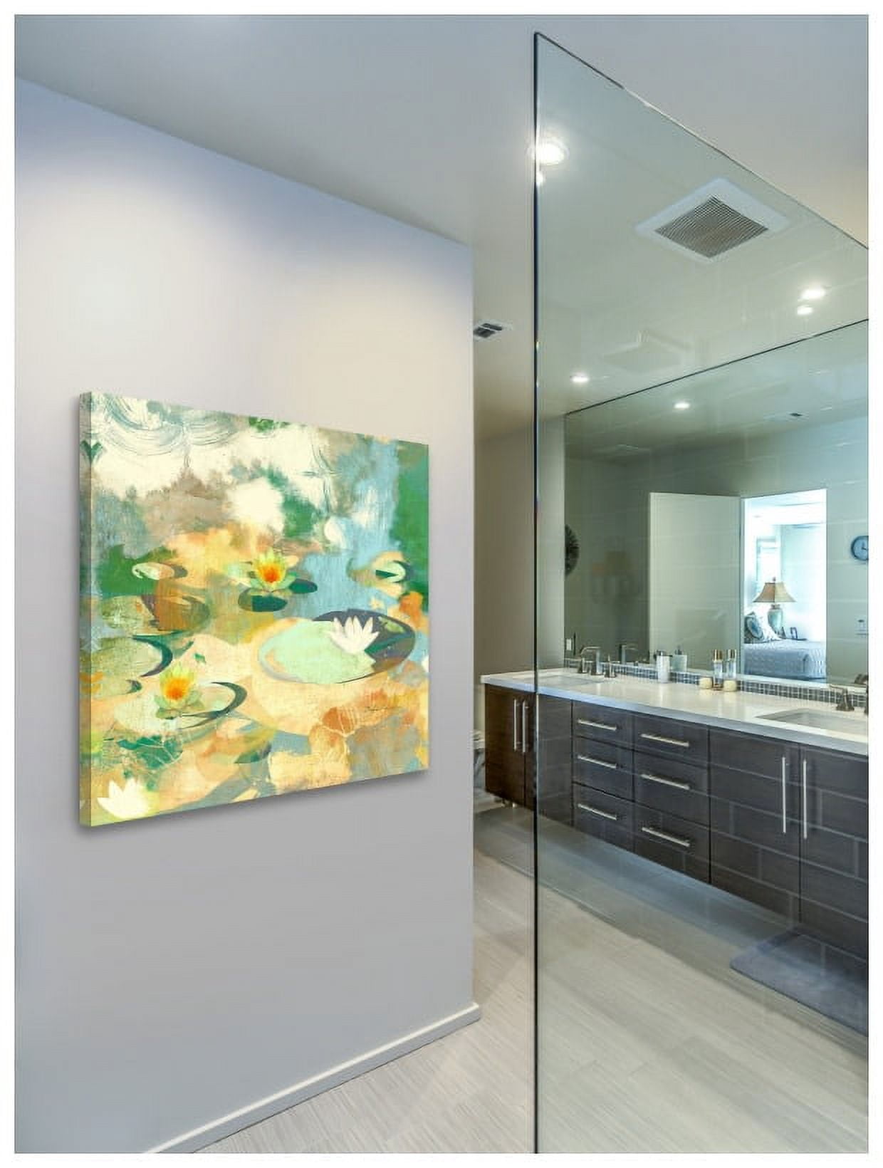 "Find a Water Lily Bloom" Painting Print on Wrapped Canvas