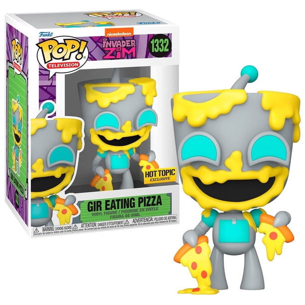 Figura de vinilo Funko Pop! Zim Gil, invasor de televisión, comiendo pizza