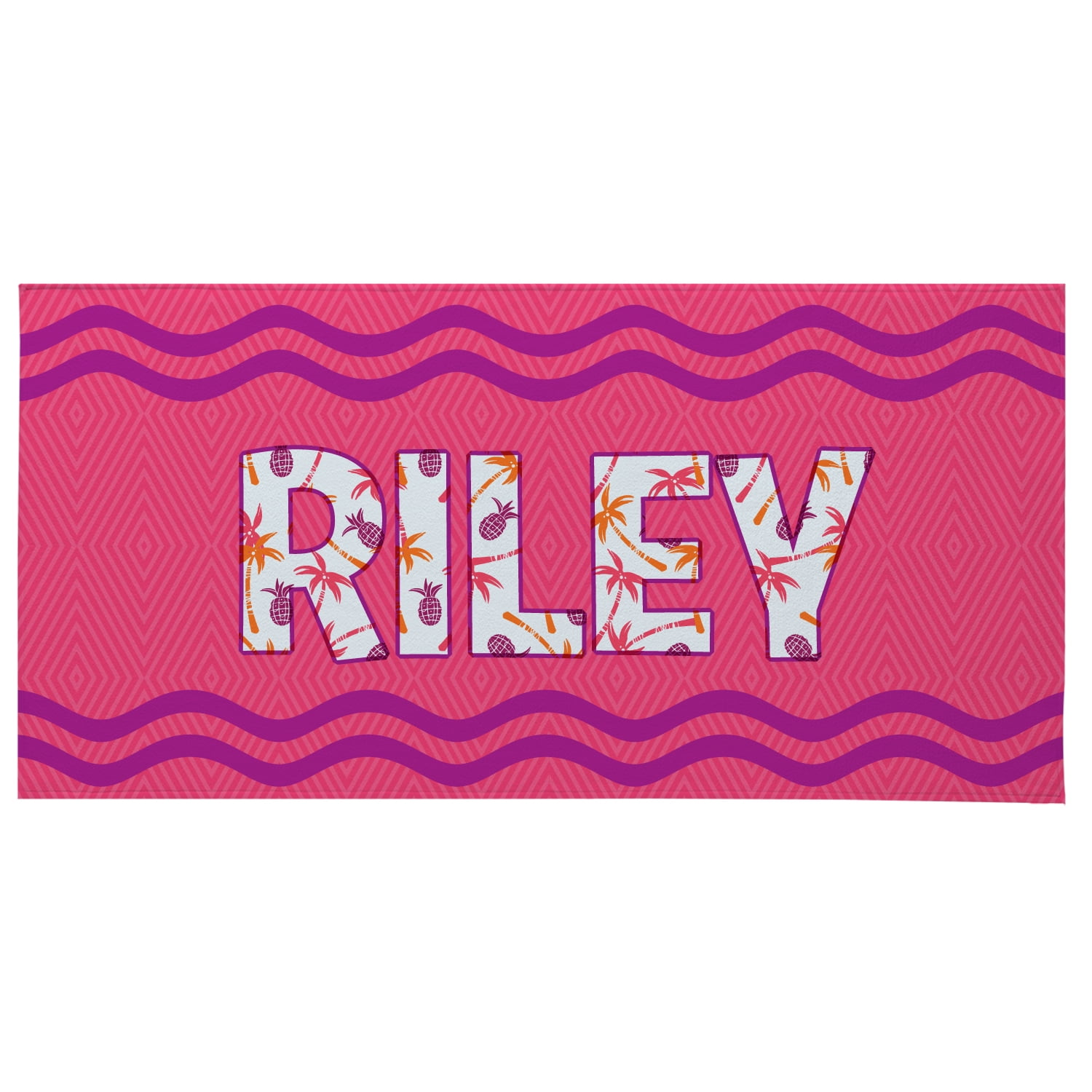 name on beach towel