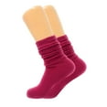 thumbnail image 2 of 12 Pairs Extra Long Slouch Socks with Thin Sole Shoe Size 5 to 10 (Fuchsia), 2 of 13