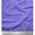 thumbnail image 1 of Soimoi Purple Velvet Fabric Arrow & Reindeer Kids Print Fabric by the Yard 60 Inch Wide, 1 of 3