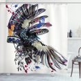 thumbnail image 1 of Ambesonne Feather Shower Curtain, Boho Fashion Theme, 69"Wx84"L, Multicolor, 1 of 3