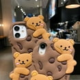 thumbnail image 7 of Phone Cases for iPhone 11 Case for Women Girls, Kawaii Teddy Bear Phone Case 3D Cute Cartoon Silicone Case Apply to iPhone 11, 7 of 7