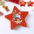 thumbnail image 7 of Christmas Snack Storage Box, Christmas Candy Box, Star Shaped Tin Box for Holiday Treats and Home Decor, Red Iron Metal Container with Santa Claus Pattern for Kitchen Organization, 7 of 7