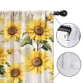 thumbnail image 4 of Blackout Kids Curtains,White Green Leaf Butterfly Newspaper Sunflower Pattern Childrens Insulated Curtains Set Of 2,Bedroom Essentials,Toddler Room Decor 42"x54", 4 of 5