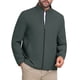 thumbnail image 5 of Chaqueta de negocios INSPIRE CHIC para hombre, con forro, cuello alto, cierre completo, chaqueta formal de golf, color verde oscuro, 5 of 6
