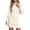Beige, variant on Arlun Womens Turtleneck Sweater Dress Long Sleeve Cable Knit Textured Fall Winter Pullover Short Dresses Oversized Stretch Solid Color Stylish Basic Mini Dress Orange XL