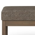 thumbnail image 3 of Milltown 44 inch Wide Solid Wood Contemporary Large Ottoman Bench in Mink Brown, 3 of 9