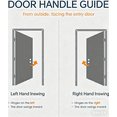thumbnail image 5 of Anykoon 36x80 Fiberglass Entry Door, Black Finish, Frosted Glass, Right Hand Inswing, White Vinyl Frame with Brickmould, Contemporary Style, 5 of 8