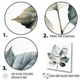 thumbnail image 3 of Designart "Silhouetted Leaf Design In Shimmering Silver III" Leaves Floater Framed Canvas Wall Art, 3 of 5