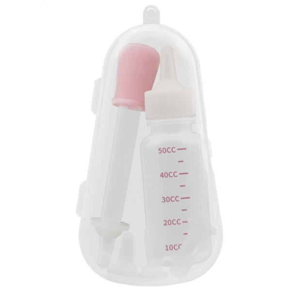 Paquete de 2-3 biberones de silicona para mascotas, leche para gatos, de enfermería, color rosa 2 piezas Zulema biberón