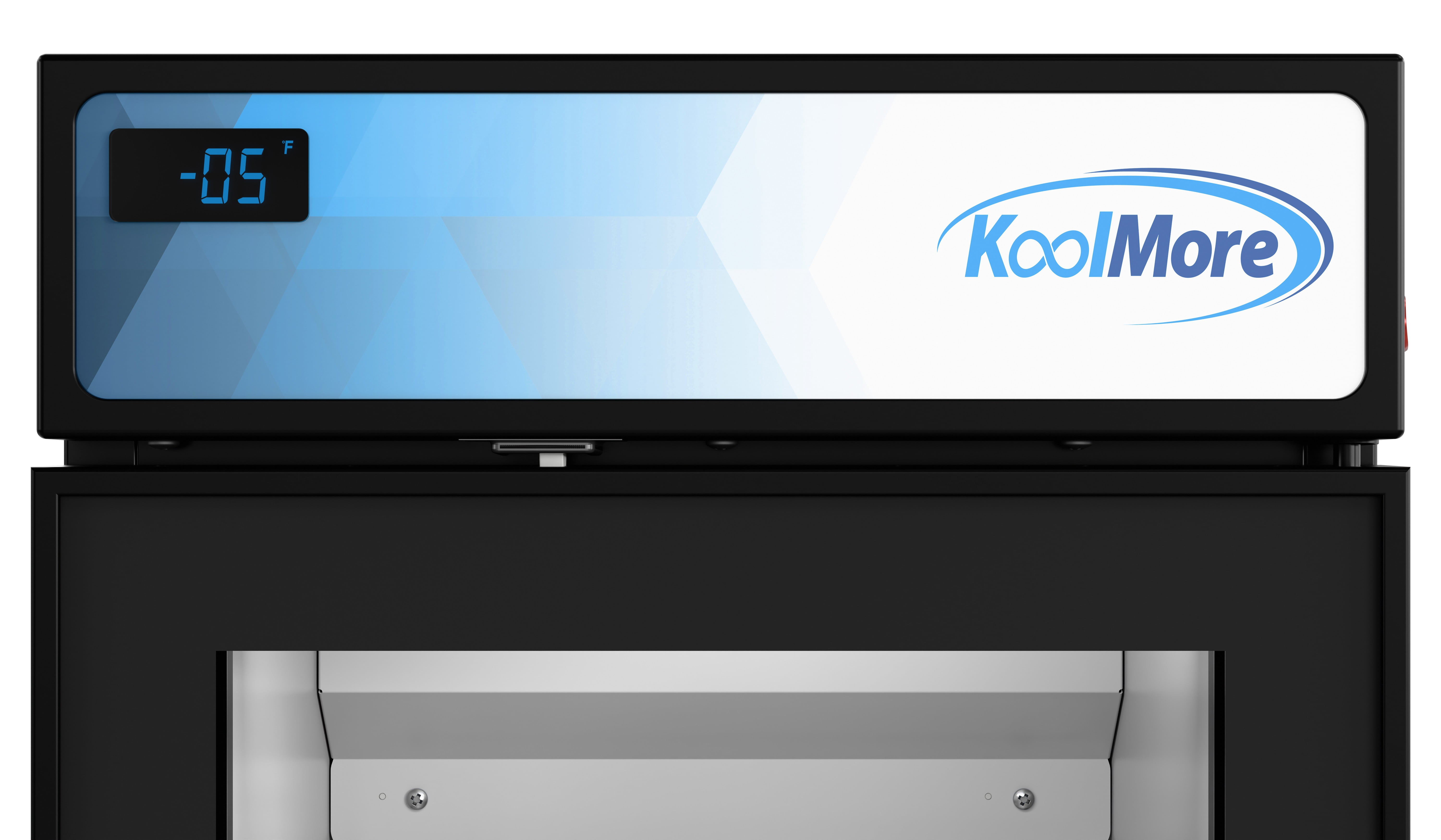 17 in. Slim Commercial Merchandiser Freezer with Manual Defrost, 6.5 Cu. Ft. Capacity, ETL Listed in Black (KM-MDF-17S)