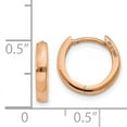 thumbnail image 2 of Beautiful 14k Rose Gold Round Hinged Hoop Earrings, 2 of 2