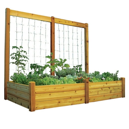 Gronomics 48L x 95W x 19H in. in. Raised Garden Bed with Trellis Kit