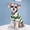 Green, variant on Doglemi Striped Dog Polo Shirt, Breathable Cotton Pet Apparel with Collar, Soft Summer Puppy T-Shirt for Small Medium Dogs & Cats
