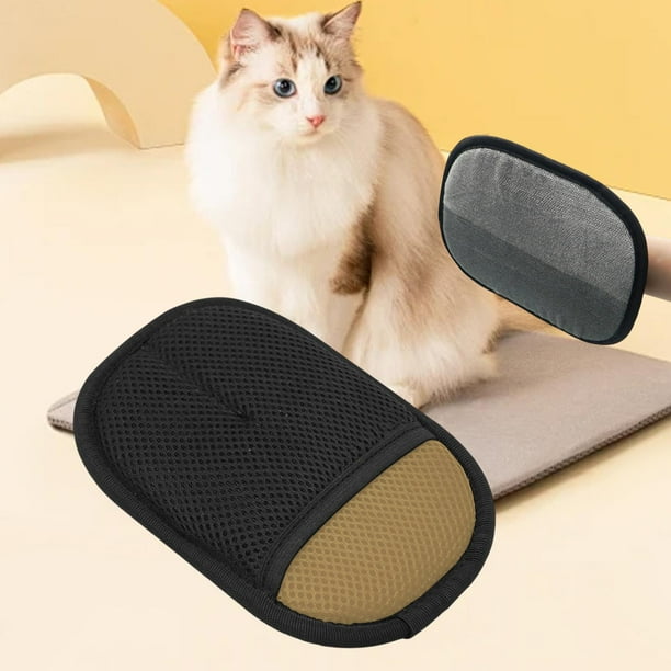 Guante para quitar el pelo de mascotas, guante para el cuidado de perros y gatos, para pelo largo y corto, cojines de coche, sofás, ropa y alfombras. Marrón