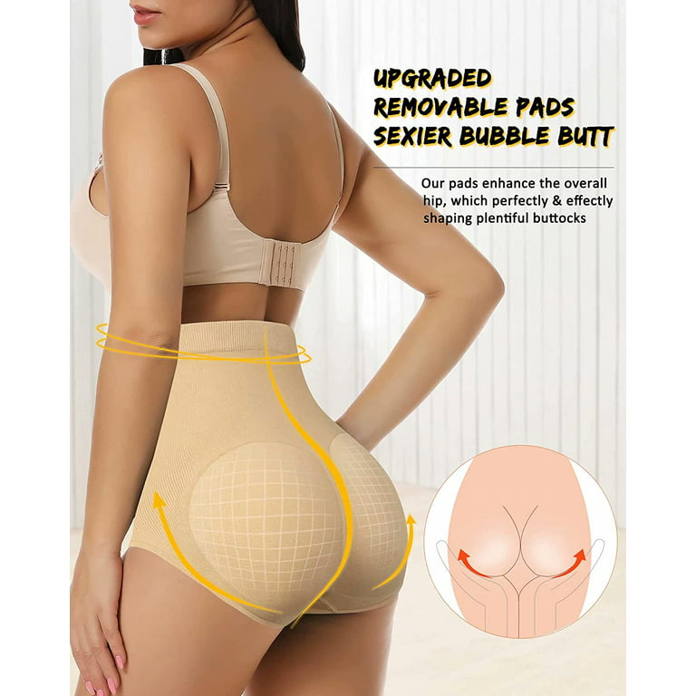 Body Shaper Ladies Hip Lift Panties Belly Cushion Padded Fake Butt  Underwear Female Body Shaper (Color : Apricot 2, Size : Medium)