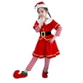 thumbnail image 4 of Conjunto De Ropa De Papá Noel Traje De Navidad Para Niños Pequeños Niños Invierno Navidad Vestir Traje De Fiesta Ropa De Rendimiento Ropa Para Niños Blanco Odeerbi LM103-8282, 4 of 9