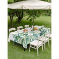 thumbnail image 4 of Outdoor Tablecloth with Umbrella Hole for Patio/Picnic/Party/Camping, Palm Leaves Waterproof Table Cloth Rectangle Table Cover Washable, Summer Watercolor Tropical Leaf Botanical Green (60"x 102"), 4 of 8
