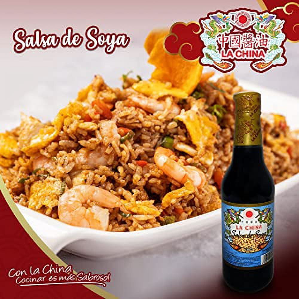 La China, Salsa de Soya de 300 mL / La China, Soy Sauce 10.14 fl Oz (3 Pack)
