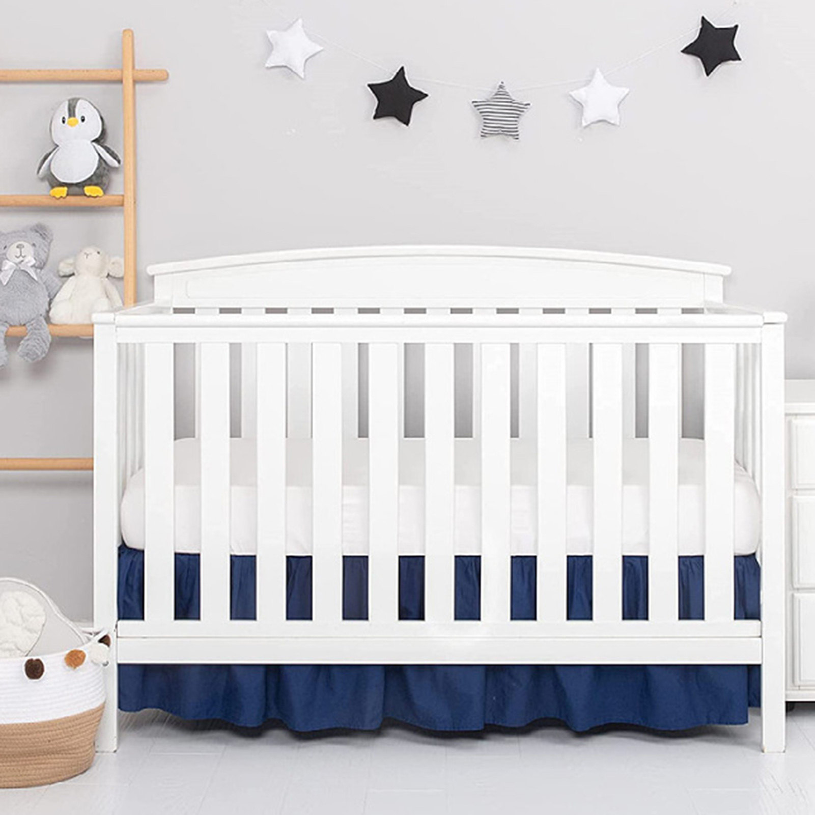 Homerr Crib Cover Elastic Band Crib Skirt Baby Crib Bed Skirt Easy Installation Soft Elastic Toddler Crib Skirt for Bedroom