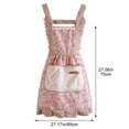 thumbnail image 3 of Floral Kitchen Aprons for Women with Pockets, Adjustable Cooking Apron, Cotton Chef Baking Apron, Gardening Kitchen Apron Durable Apron for Home, 3 of 7