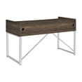 thumbnail image 6 of Angelica 3-drawer Writing Desk Walnut and Chrome, 6 of 12