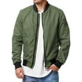 thumbnail image 2 of Pgeraug for men Sports Large Size Thin Zipper Jacket jackets for men Army Green M, 2 of 5