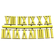National Arcraft Clock Numerals are 5/8 Inch High and Self Stick - Roman Gold  (Pkg/2 Sets)