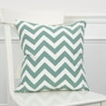 thumbnail image 2 of Rizzy Home Chevron 18" x 18" Down Filled Pillow with Cotton Cover-Teal/Ivory, 2 of 5