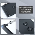 thumbnail image 4 of Amdohai Aluminium Adjustable Laptop Stand Lightweight Portable Laptop Table Office Laptop Riser Standing Desk with 2 Cooling Fans & Mouse Pad Sofa Couch Bed Tray, 4 of 7