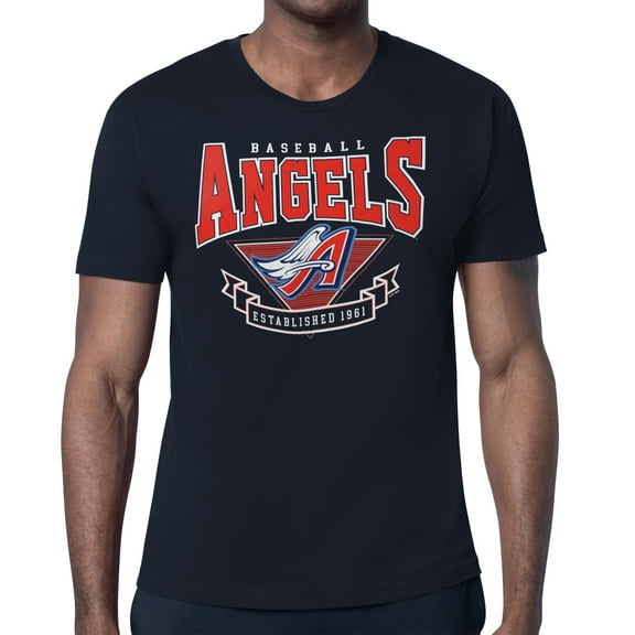 Men's Starter Navy Los Angeles Angels -80s Inspired T-Shirt